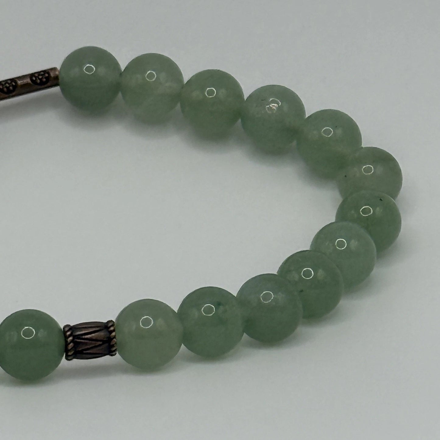 Handmade Green Aventurine Stretch Bracelet | 8mm Grade A Crystal Beads | Natural Stone Jewelry