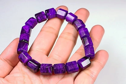 149.5Ct Sugilite-Like Jade Purple Gemstone Beads Bracelet | Natural Stone Handmade Jewelry