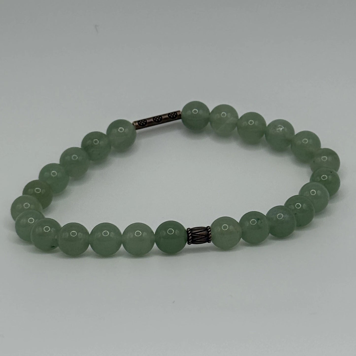 Handmade Green Aventurine Stretch Bracelet | 8mm Grade A Crystal Beads | Natural Stone Jewelry
