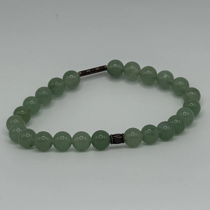 Handmade Green Aventurine Stretch Bracelet | 8mm Grade A Crystal Beads | Natural Stone Jewelry