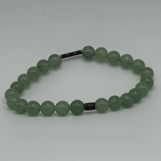 Handmade Green Aventurine Stretch Bracelet | 8mm Grade A Crystal Beads | Natural Stone Jewelry