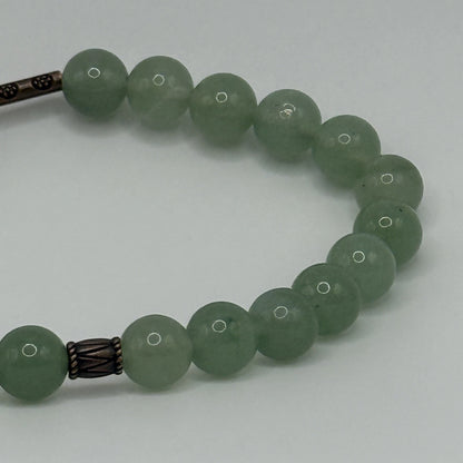 Handmade Green Aventurine Stretch Bracelet | 8mm Grade A Crystal Beads | Natural Stone Jewelry