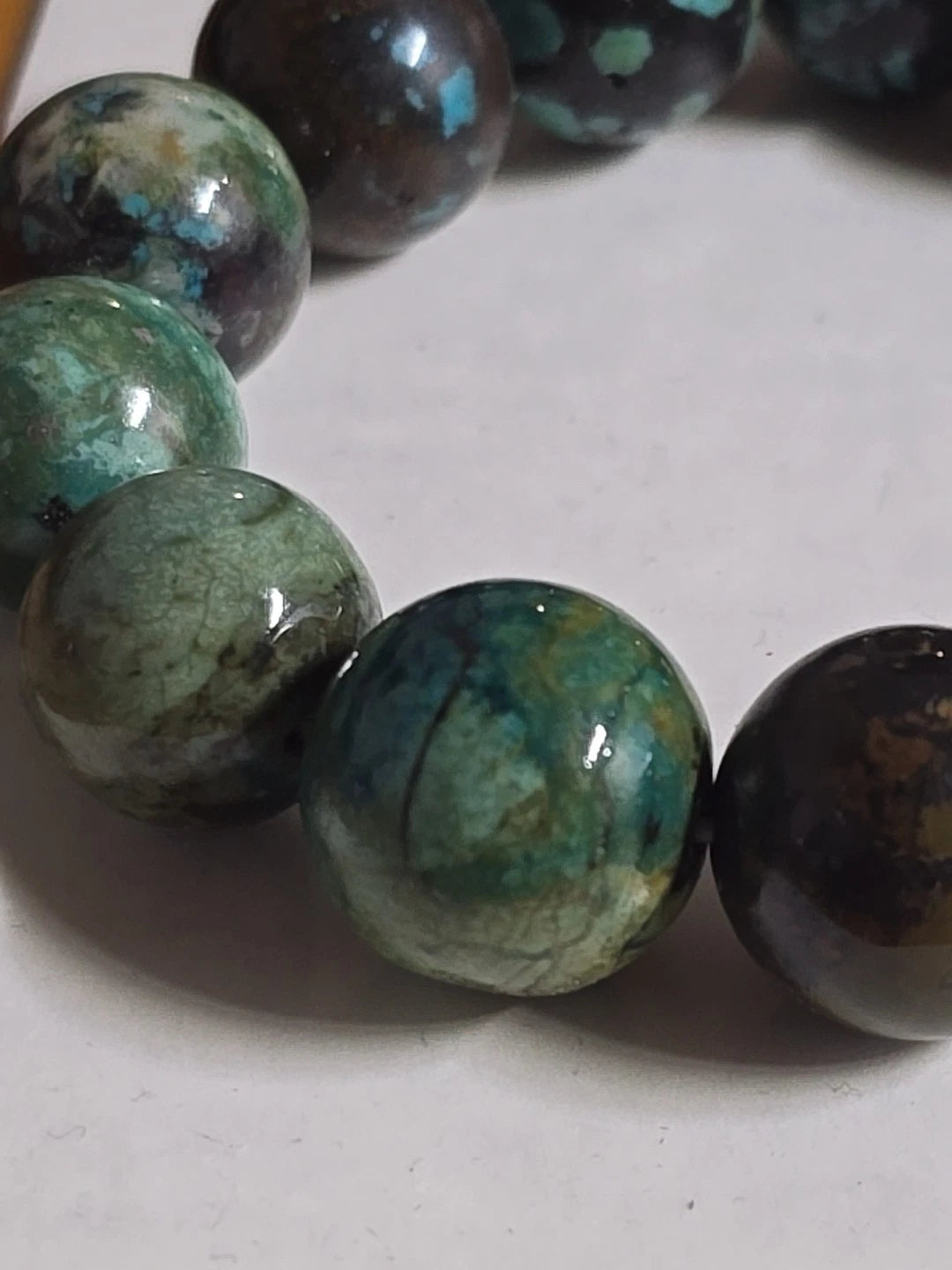 Natural Turquoise Round Beads Flexible Bracelet | 18mm Beads | 88 Grams