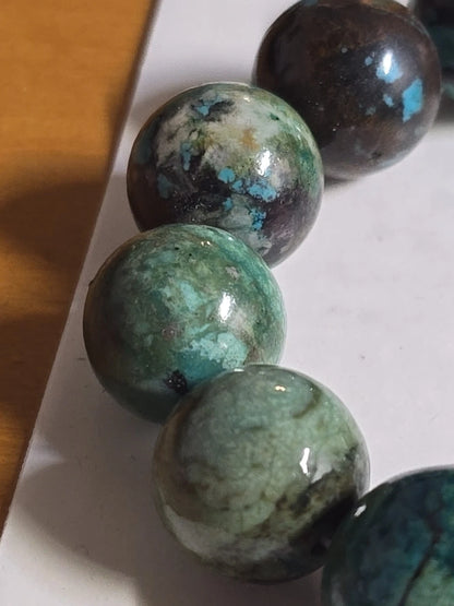 Natural Turquoise Round Beads Flexible Bracelet | 18mm Beads | 88 Grams