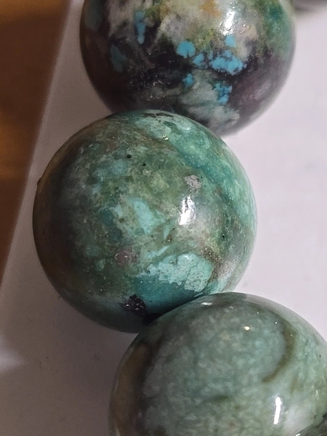 Natural Turquoise Round Beads Flexible Bracelet | 18mm Beads | 88 Grams