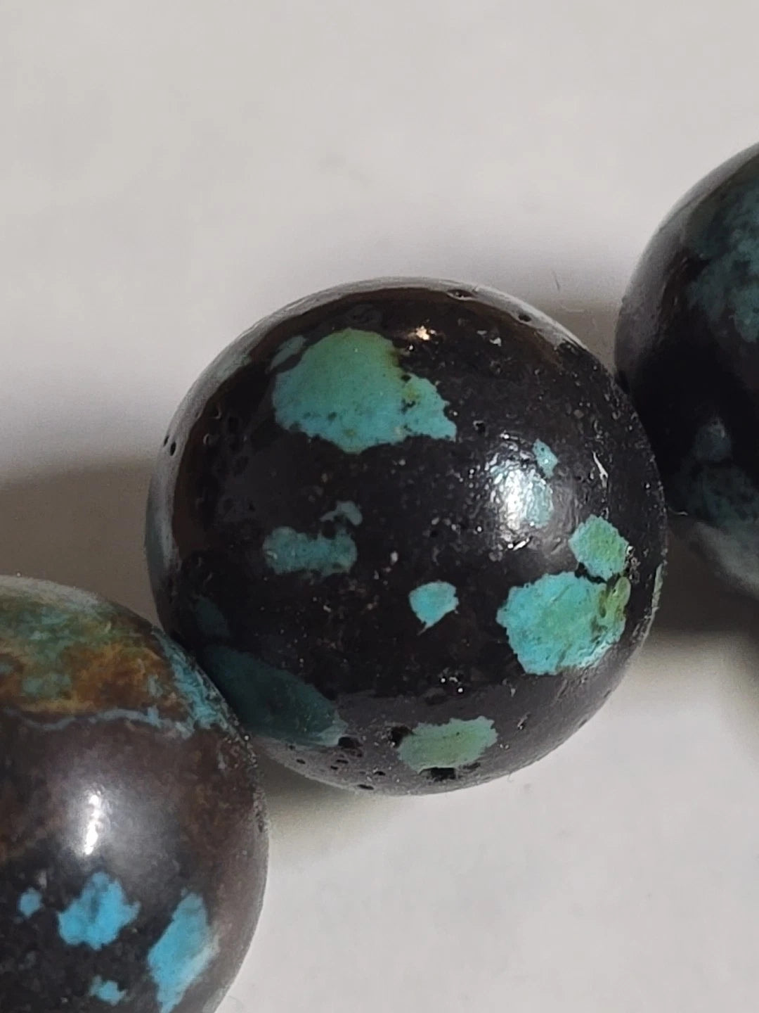 Natural Turquoise Round Beads Flexible Bracelet | 18mm Beads | 88 Grams